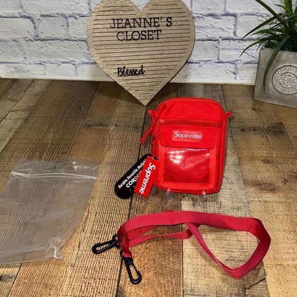 Supreme cordura fabric Shoulder Bag red - Picture 1 of 6